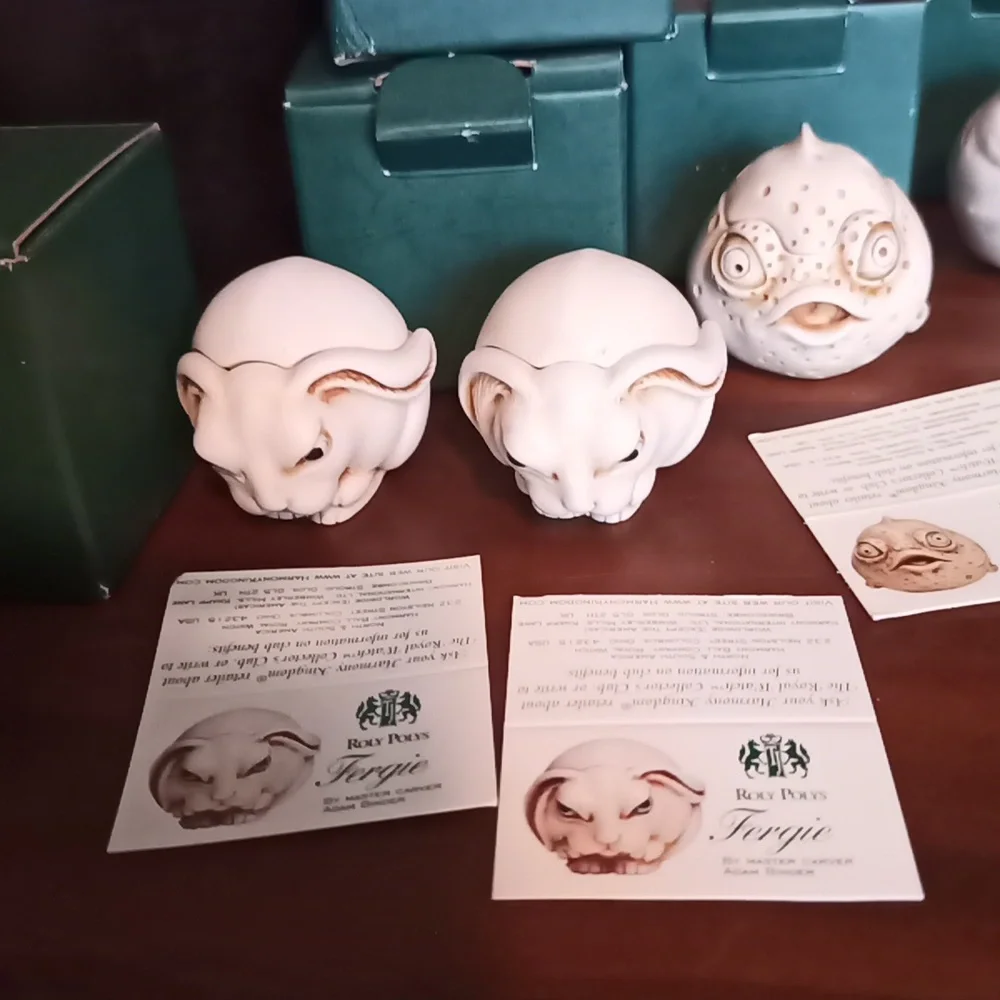 Set of 8 -Harmony KinGdom Roly Poly w/Box FERGIE -Monica... Sculptures Figurines